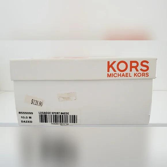 Michael Kors leather loafer wedges in luggage suede 10m - Picture 8 of 9